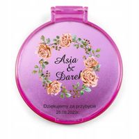 LUSTERKO personalizowane podziękowanie dla gości ŚLUB WESELE kwiatowe wzory