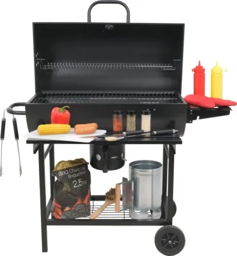 GRILL WĘGLOWY OGRODOWY BECZKA POKRYWA POPIELNIK na Arena.pl