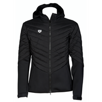 ARENA KURTKA UNISEX HOODED F/Z HALF-QUILTED JACKET BLACK ROZMIAR XXL