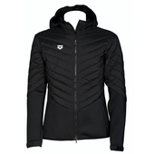 ARENA KURTKA UNISEX HOODED F/Z HALF-QUILTED JACKET BLACK ROZMIAR XXL