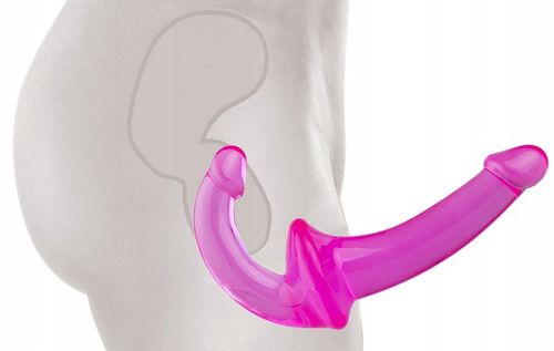 DWUSTRONNY ŻELOWY PENIS STRAP ON DLA PAR BEZ PASÓW na Arena.pl