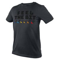 T-SHIRT Z NADRUKIEM FEEL THE BIT ROZMIAR XL - T N81-641-XL