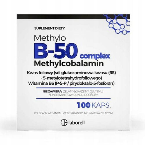 Laborell Methylo B-50 Complex 100 kapsułek WITAMINY B1 B2 B6 B12 na Arena.pl