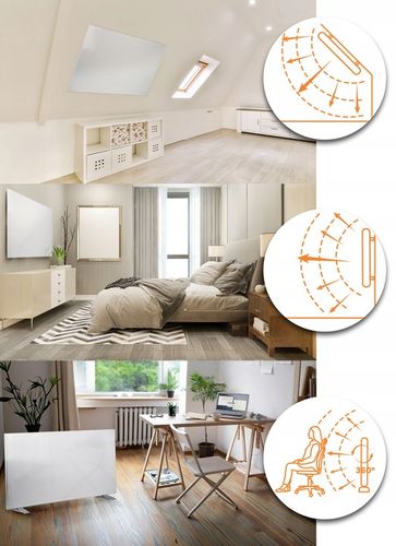 Grzejnik na podczerwień promiennik podczerwieni 600W pilot WiFi na Arena.pl