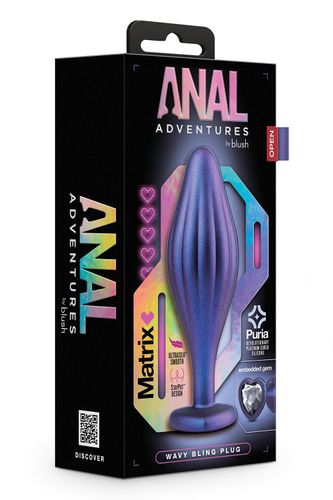 ANAL ADVENTURES MATRIX WAVY BLING PLUG SAPPHIRE na Arena.pl