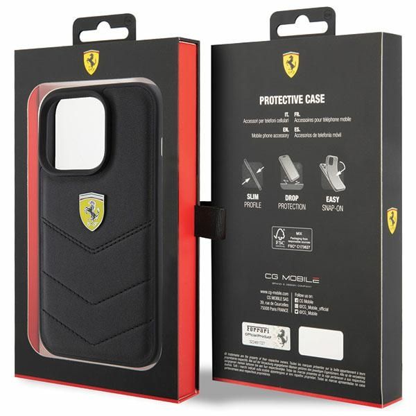 Etui Ferrari do iPhone 15 Pro, Czarny zdjęcie 8