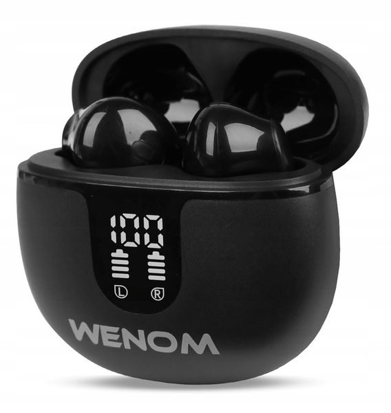 SŁUCHAWKI BEZPRZEWODOWE DOUSZNE WENOM WGM 14-PRO ANC 2 MIKROFONY LED EKRAN zdjęcie 12