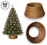 OSŁONA WIKLINOWA NA STOJAK POD CHOINKĘ NATURALNA Ø 60CM