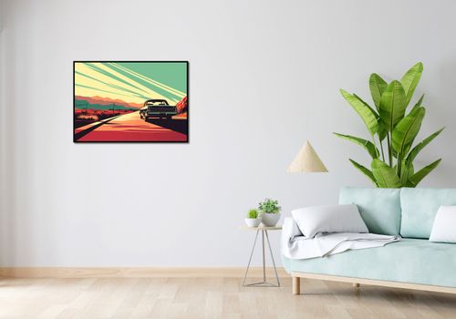 Plakat 84x59,5cm Droga przez Pustynię na Arena.pl