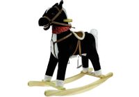 ND24_2250 Koń Na Biegunach 74cm Czarno-biały