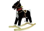 ND24_2250 Koń Na Biegunach 74cm Czarno-biały