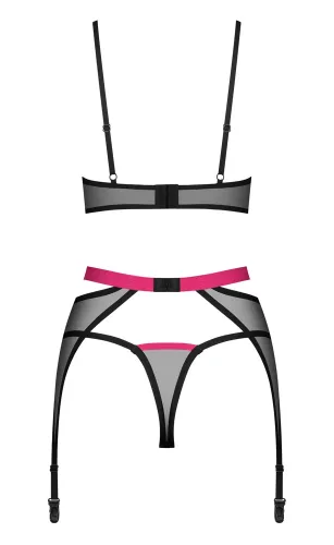 obsessive novenes komplet 3-częściowy czarny xl/2xl elegancki design na Arena.pl