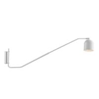 LAMPA ścienna PURO 20811101 Kaspa metalowa OPRAWA kinkiet na wysięgniku regulowany reflektorek biały