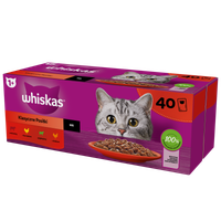whiskas adult klasyczne posiłki w sosie dla kota 40x85g