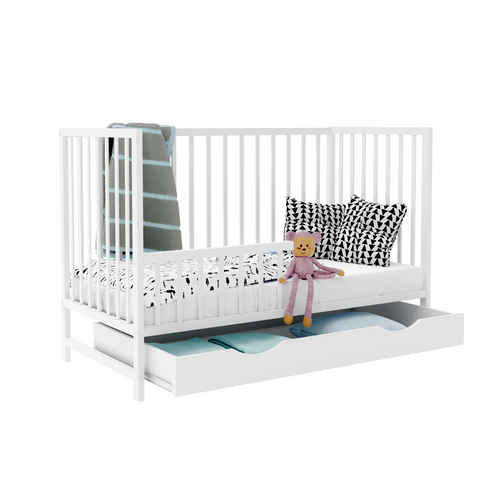 Łóżeczko szuflada MAGDA BIAŁA TAPCZANIK na Arena.pl