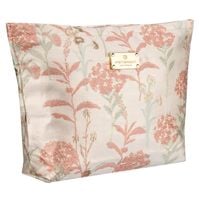 kosmetyczka z materiału syntetycznego w różowo-beżowym kolorze