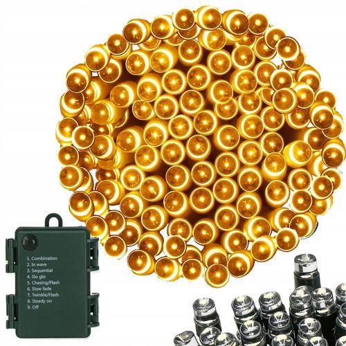 LAMPKI CHOINKOWE 100LED ZEWNĘTRZNE WEWNĘTRZNE 10m BIAŁE CIEPŁE ŚWIĄTECZNE na Arena.pl