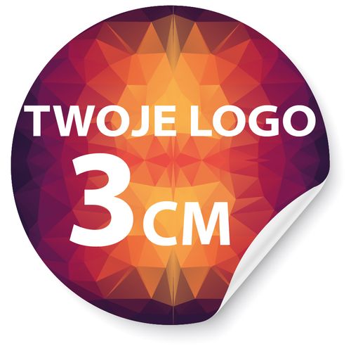 NAKLEJKI Z LOGO, ETYKIETY NA PACZKI 3cm 100szt. na Arena.pl
