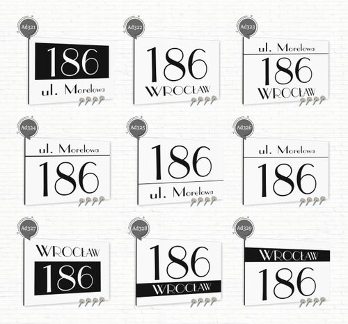 Tabliczka adresowa Aluminiowa Tablica adres domu Biała 40x30 na Arena.pl