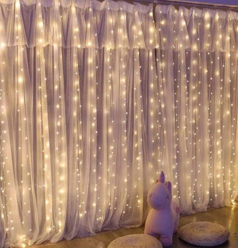 KURTYNA ŚWIETLNA 200 LED DRUCIKI 2x2m BIAŁY CIEPŁY 200L USB PILOT na Arena.pl