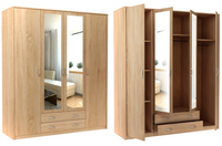 Szafa Wiktoria 4D Sz08 193x168x55 cm Dąb Sonoma 193x168x55 cm