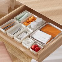 Mecmbj Zestaw Organizerów do Szuflad 9 Sztuk Różne Rozmiary Białe