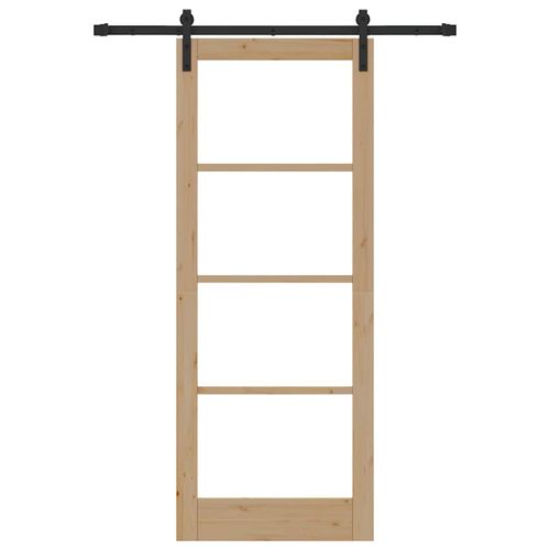 Drzwi przesuwne ORKDAL Brązowy 83 x 211 cm Drewno i metal na Arena.pl