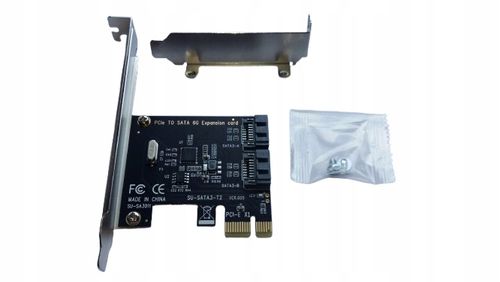 Karta adapter do komputera PCI PCIe 1X na 2x SATA 3.0 Serial ATA 2-portowa na Arena.pl