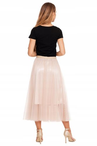 Spódnica Damska Tiulowa Midi Dwuwarstwowa Zwiewna Wygodna S/M MORAJ na Arena.pl