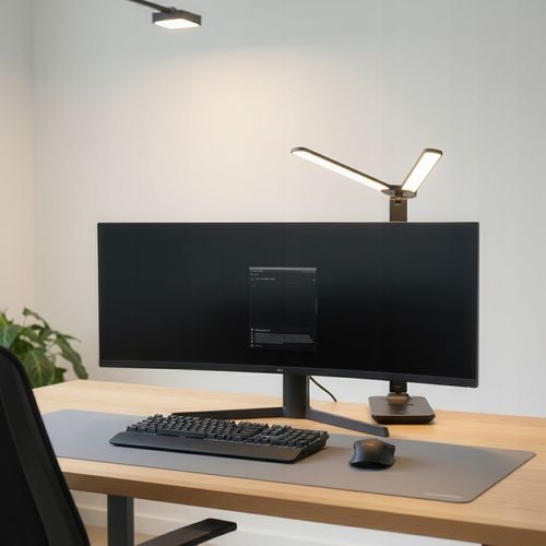 Lampka Biurkowa LED Podwójna Kreślarska Regulowana Dotyk Szkolna Na na Arena.pl