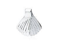 DELIKATNY RODOWANY SRBRNY WISIOREK OGON SYRENY BIAŁE CYRKONIE SREBRO 925