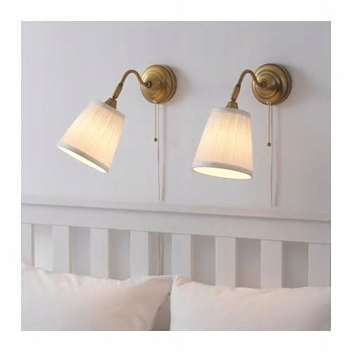 IKEA ARSTID lampa ścienna mosiądz biały na Arena.pl