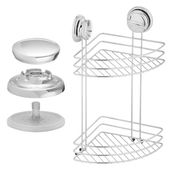 Półka łazienkowa regał narożny do łazienki stal - Yoka