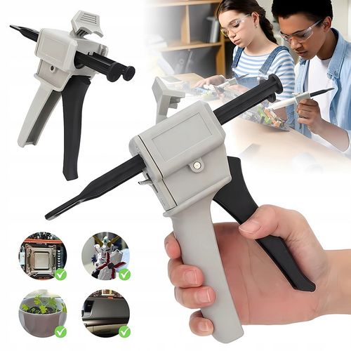Pistolet ręczny wyciskacz do kleju dwuskładnikowego podwójne kartusze na Arena.pl