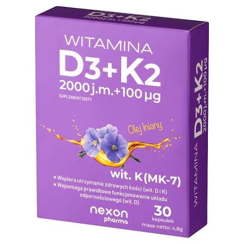 Nexon Witamina D3+K2 (2000J.M+100Mcg) 30 kaps. na Arena.pl