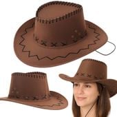 Kapelusz kowbojski country western karnawał męski damski unisex brązowy