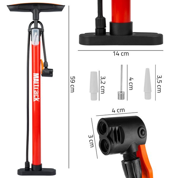 Pompka do Podłogowa do Roweru Samochodu Piłki Materaca zdjęcie 2