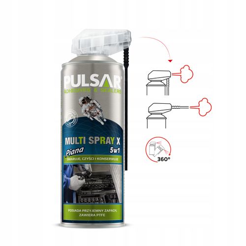 PŁYNNY SMAR WIELOFUNKCYJNY PULSAR MULTI SPRAY X PTFE AEROZOL 400 ml na Arena.pl