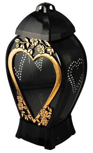 Znicz kapliczka GLAMUR Wazon Ażur Duży serce złoty na Arena.pl