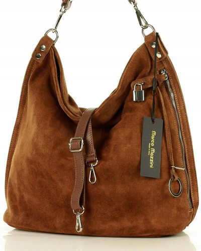 Torebka damska worek TORBA SKÓRZANA na ramię na Arena.pl