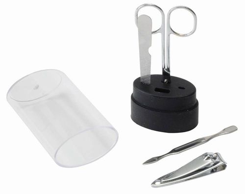 Zestaw do manicure LYON., czarny, transparentny na Arena.pl