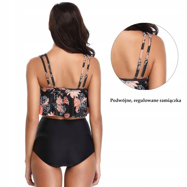 STRÓJ KĄPIELOWY BIKINI WYSOKI STAN BOHO 44 XXL zdjęcie 4
