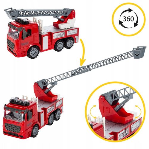 STRAŻ POŻARNA WÓZ STRAŻACKI Z DRABINĄ AUTO SAMOCHÓD INTERAKTYWNY DŹWIĘK na Arena.pl