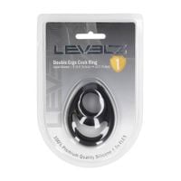 double ergo silicone cockring - black