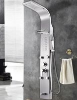 srebrny mat panel prysznicowy deszczownica INDES