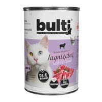 KARMA MOKRA DLA KOTA BULTI Puszka mielonka z jagnięciną 400g