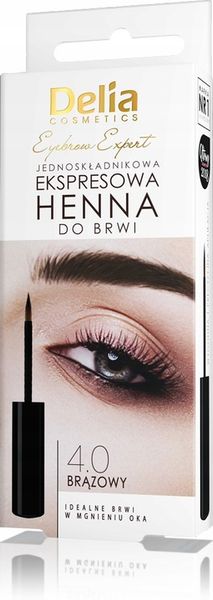 DELIA henna do brwi ekspresowa, 6ml BRĄZOWA zdjęcie 1