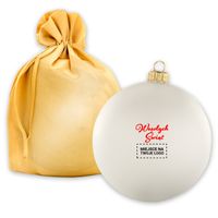 BOMBKA ZAWIESZKA na choinkę  AKRYLOWA +LOGO prezent firmowy na święta