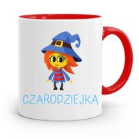 Kubek Czerwony Dla Dzieci Córki Czarodzieka +Imię Z Nadrukiem Ze Zdjęciem
