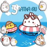 OPŁATEK NA TORT 20CM - MOLANG SŁODKIE + IMIĘ + ! 15CM 18CM